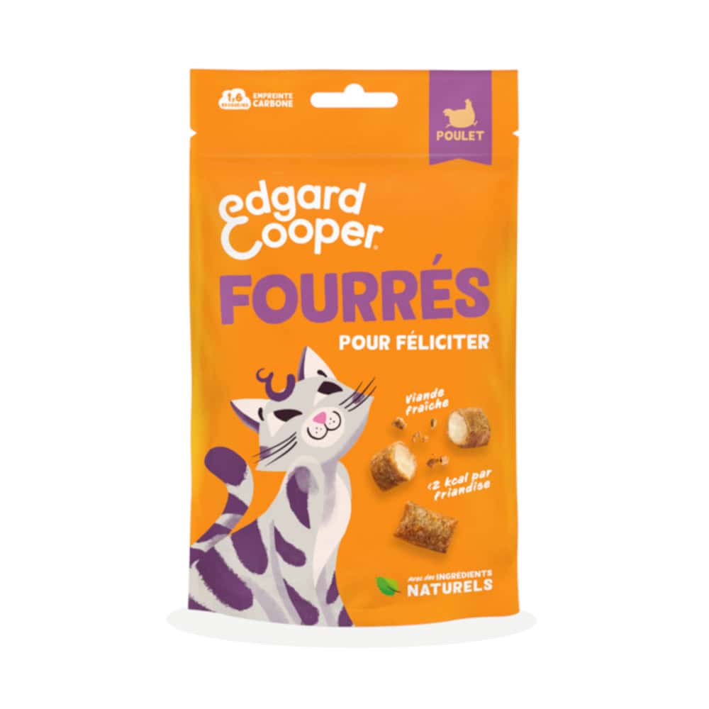 60g Edgard & Cooper Kattenkussentje Kip Kattensnacks