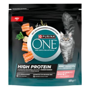 650g PURINA ONE High Protein Zalm Kattenvoer droog