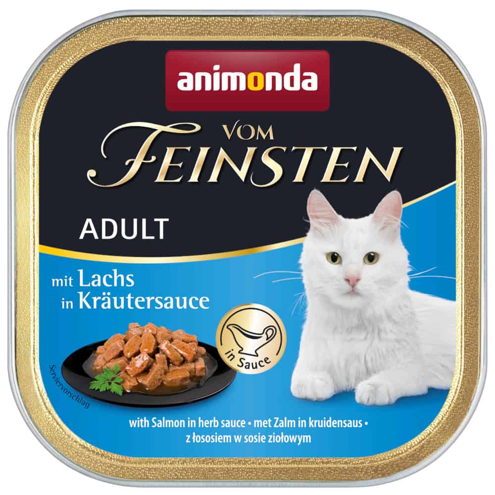 Animonda Vom Feinsten Adult NoGrain in Saus Zalm in Kruidensaus Kattenvoer – 6 x 100 g