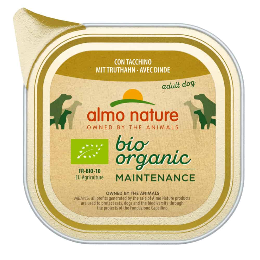 Almo Nature BioOrganic Maintenance Kalkoen Hondenvoer – 24 x 100 g