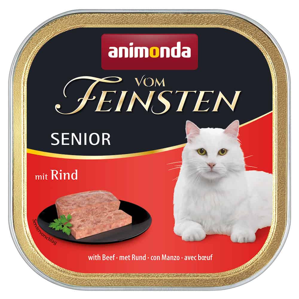 Animonda Vom Feinsten Senior met Rund Kattenvoer – 6 x 100 g