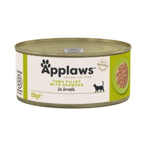 6x156g in Bouillon Tonijn & Zeewier Applaws Kattenvoer