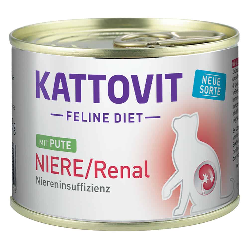 Kattovit Nier/Renal (Nierfalen) Kalkoen Kattenvoer – 12 x 185 g