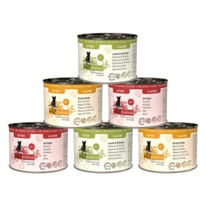 6x 200g catz finefood Kitten Mix (3 Soorten) Kattenvoer nat