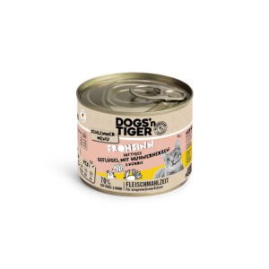 6x200g Dogs'n Tiger Snackmenu Gevogelte met Kip kattenvoer nat