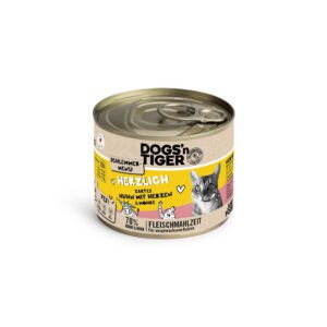 6x200g Dogs'n Tiger snackmenu kip met hartjes nat kattenvoer