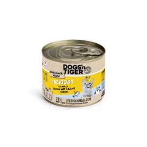 6x200g Dogs'n Tiger Snackmenu Kip met Zalm kattenvoer nat