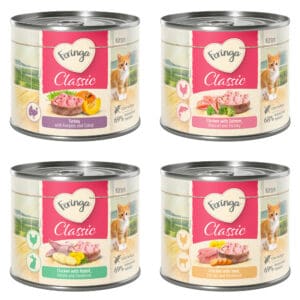 6x200g Kitten Gemengd Pakket (4 Smaken) Feringa Kattenvoer