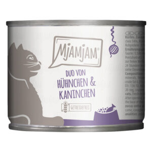6x 200g MjAMjAM Duo Sappige Kip & Konijn op Gestoomde Pompoen Natte Kattenvoer