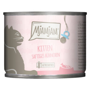 6x200g MjAMjAM Kitten Sappige Kip met Zalmolie Nat Kattenvoer