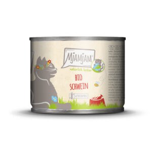 6x 200g MP MjAMjAM Naturally Delicious Organic Pork Wet Cat Food