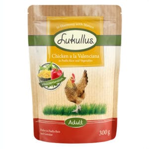 6x300 g Lukullus Honden Natvoer Valenciana Kip
