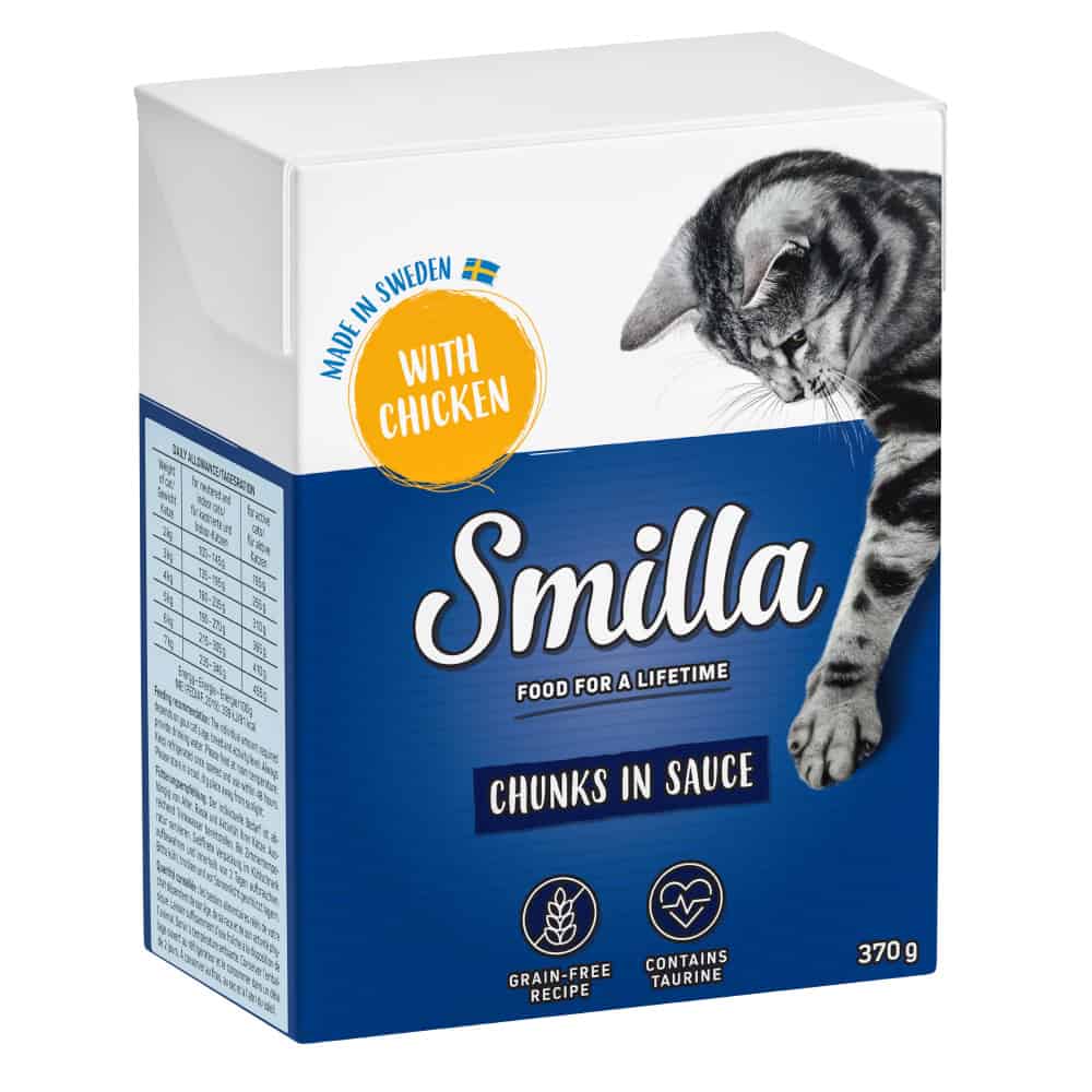 6×370 g Smilla Hapjes Kip in Saus Katten Natvoer