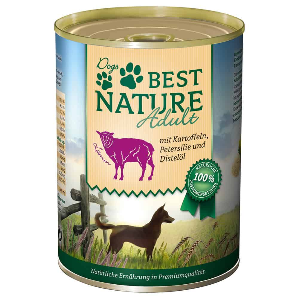 6x 400g Best Nature Dog Adult lam, aardappelen & peterselie nat hondenvoer