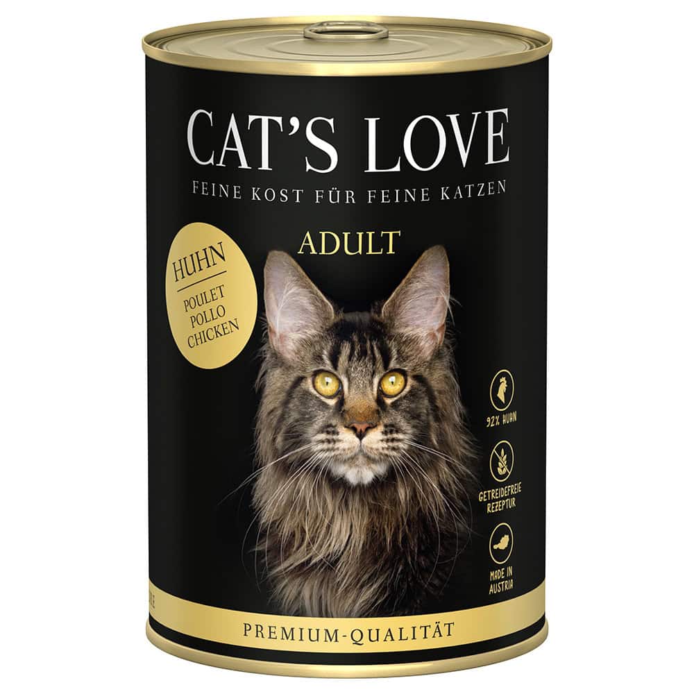 6x400g Cat’s Love Puur Kip Nat Kattenvoer