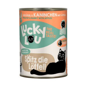 6x 400g Lucky Lou Lifestage Adult Gevogelte & Konijn Natte kattenvoer