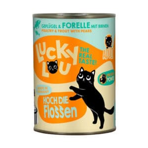 6x 400g Lucky Lou Lifestage Adult Poultry & Trout Wet kattenvoer