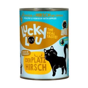 6x 400g Lucky Lou Lifestage Adult Poultry & Venison Wet kattenvoer