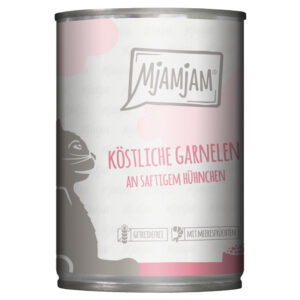 6x400g MjAMjAM heerlijke garnalen op sappige kip kattenvoer nat
