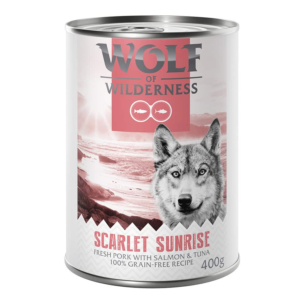 6x400g “Red Meat” Scarlet Sunrise Wolf of Wilderness Hondenvoer