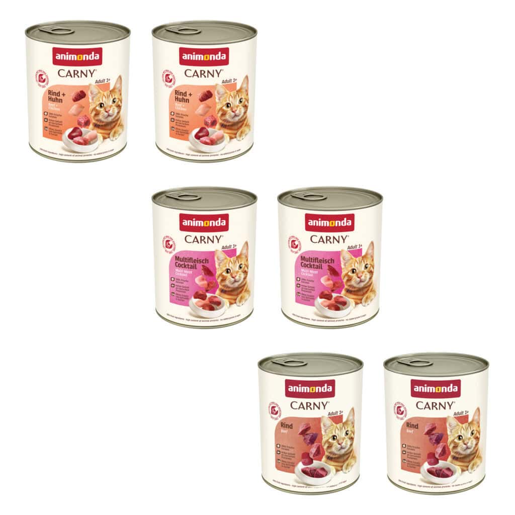 Animonda Carny Adult Creaties met Rund Kattenvoer – 6 x 800 g