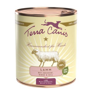 6x800g Lam met Courgette, Selderij & Gierst Terra Canis Hondenvoer
