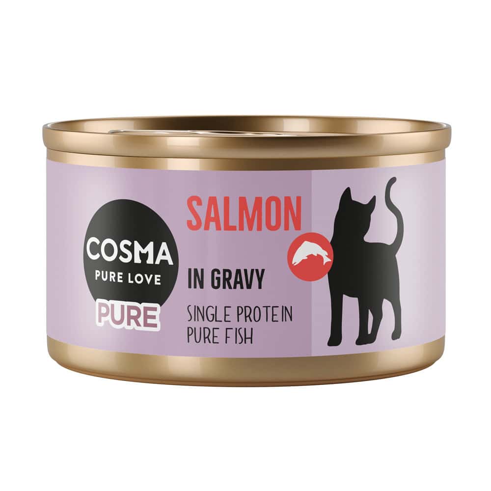 6x80g Cosma Pure Zalm natvoer voor katten