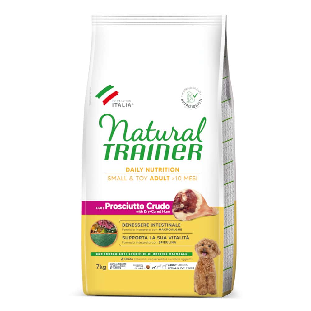 7kg Ham Small & Toy Adult Natural Trainer Droog hondenvoer