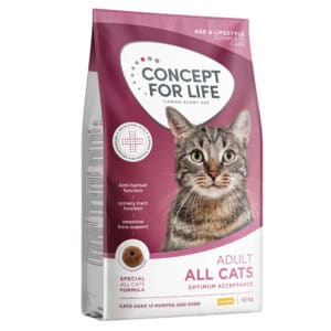 8 kg + 2 kg gratis! Concept for Life droogvoer voor katten 10 kg – All Cats Adult