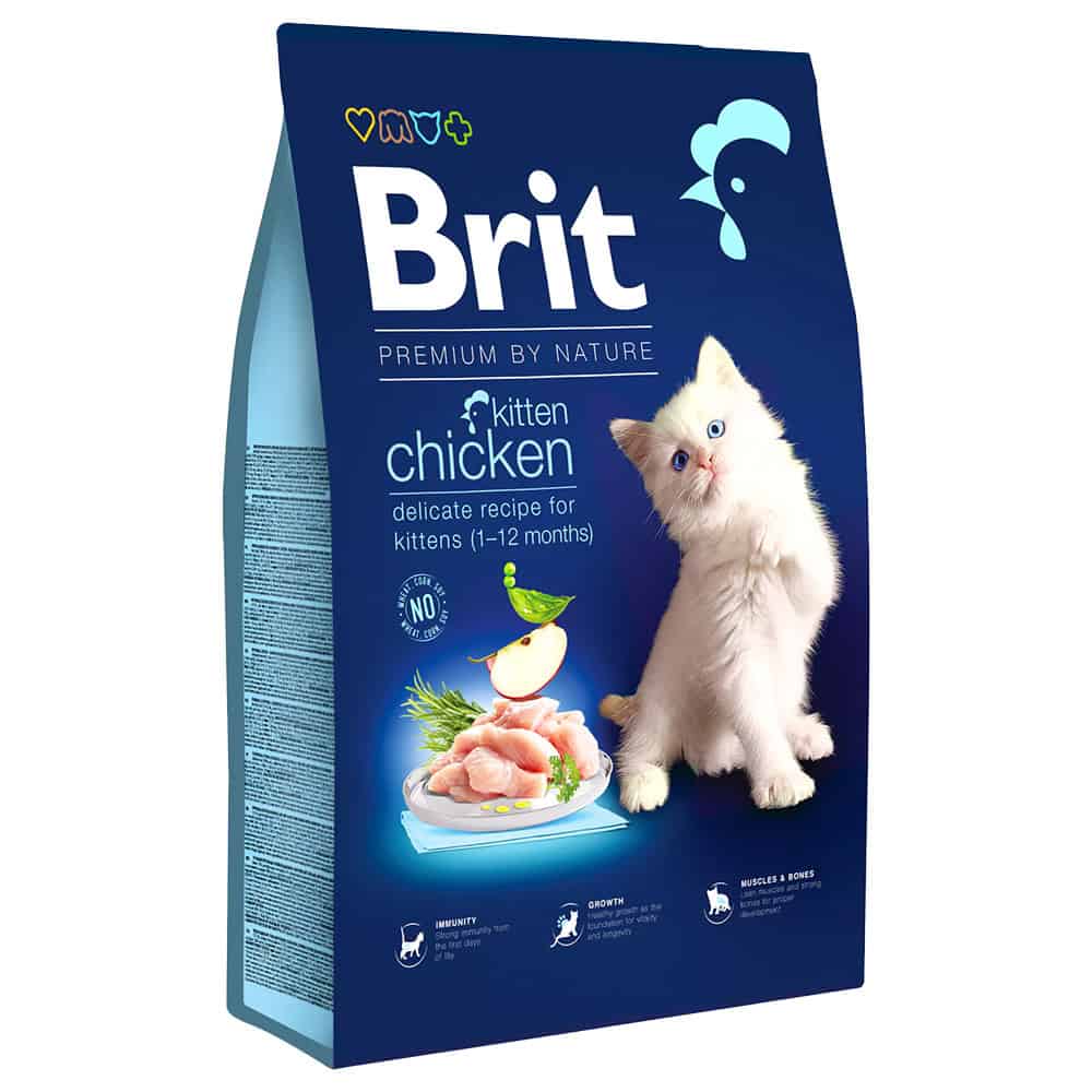 8kg Brit Premium by Nature Cat Kitten kippenvoer droog