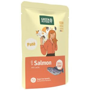 8x85g zalm Green Petfood Paté natvoer voor katten