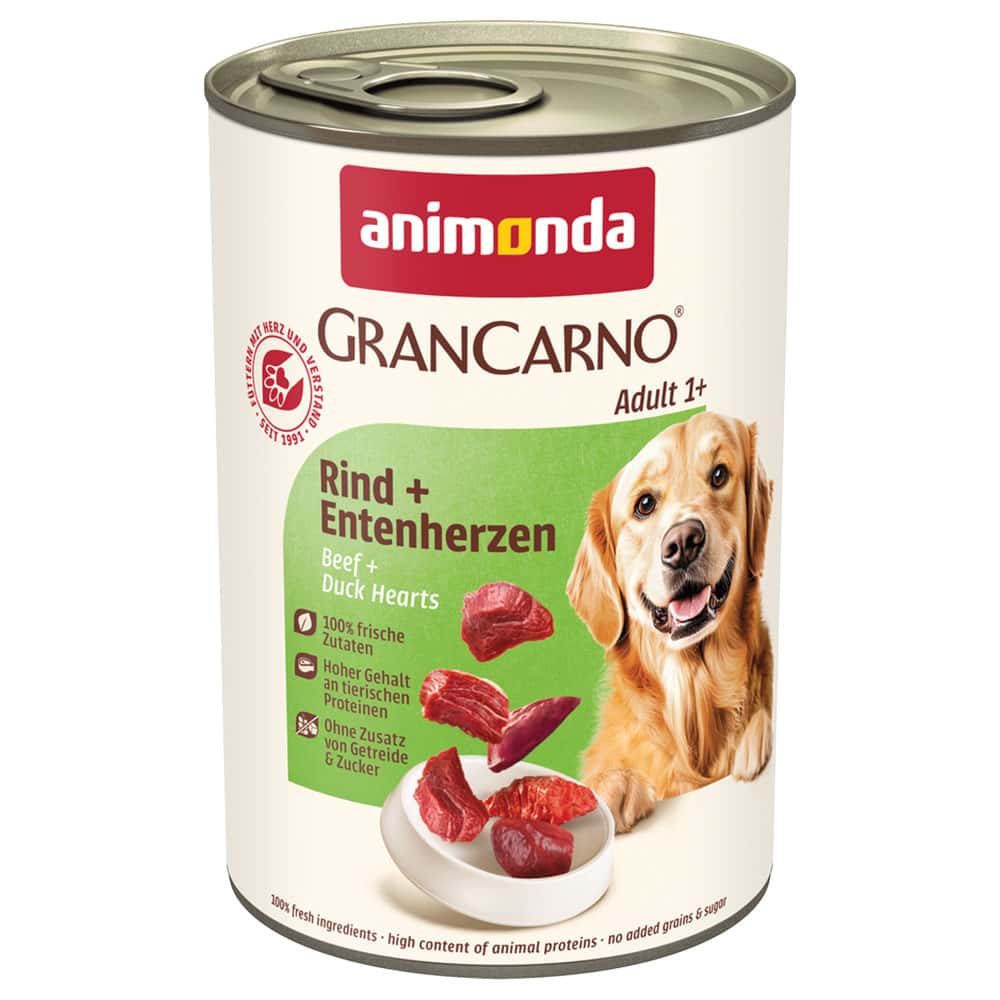 animonda GranCarno Original 12/24 x 400 g – Rund & Eendenharten