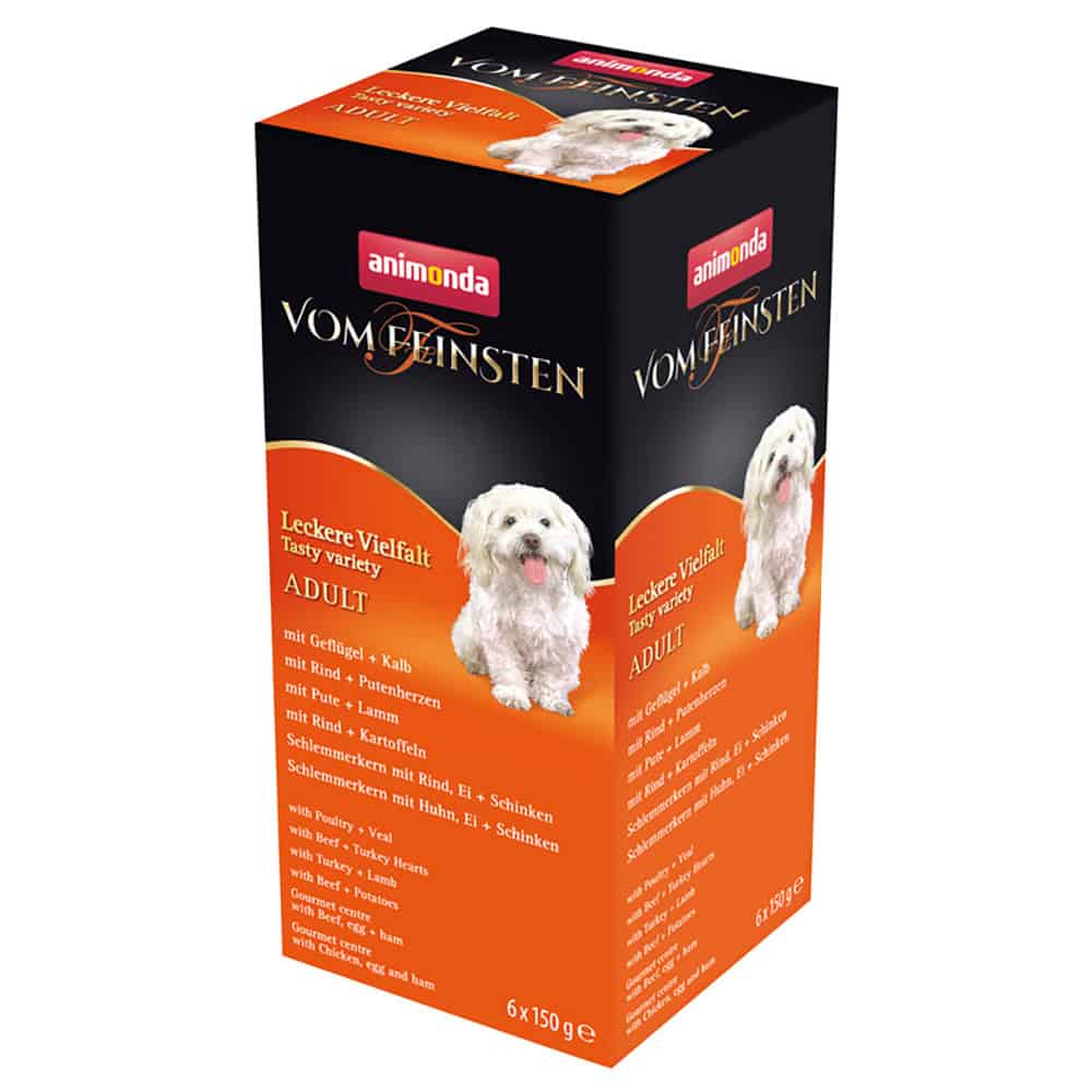 animonda Vom Feinsten Adult Mixpack 6 x 150 g Hondenvoer – Lekkere Variatie
