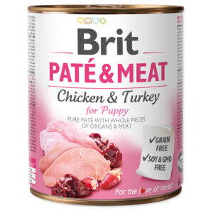 Brit Paté & Vlees Puppy - Kip & Kalkoen 12 x 800 g