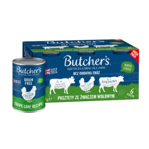 Butcher's Original's graanvrij voor honden 6 x 400 g - Mixpakket Pens (3 Soorten Weiland)