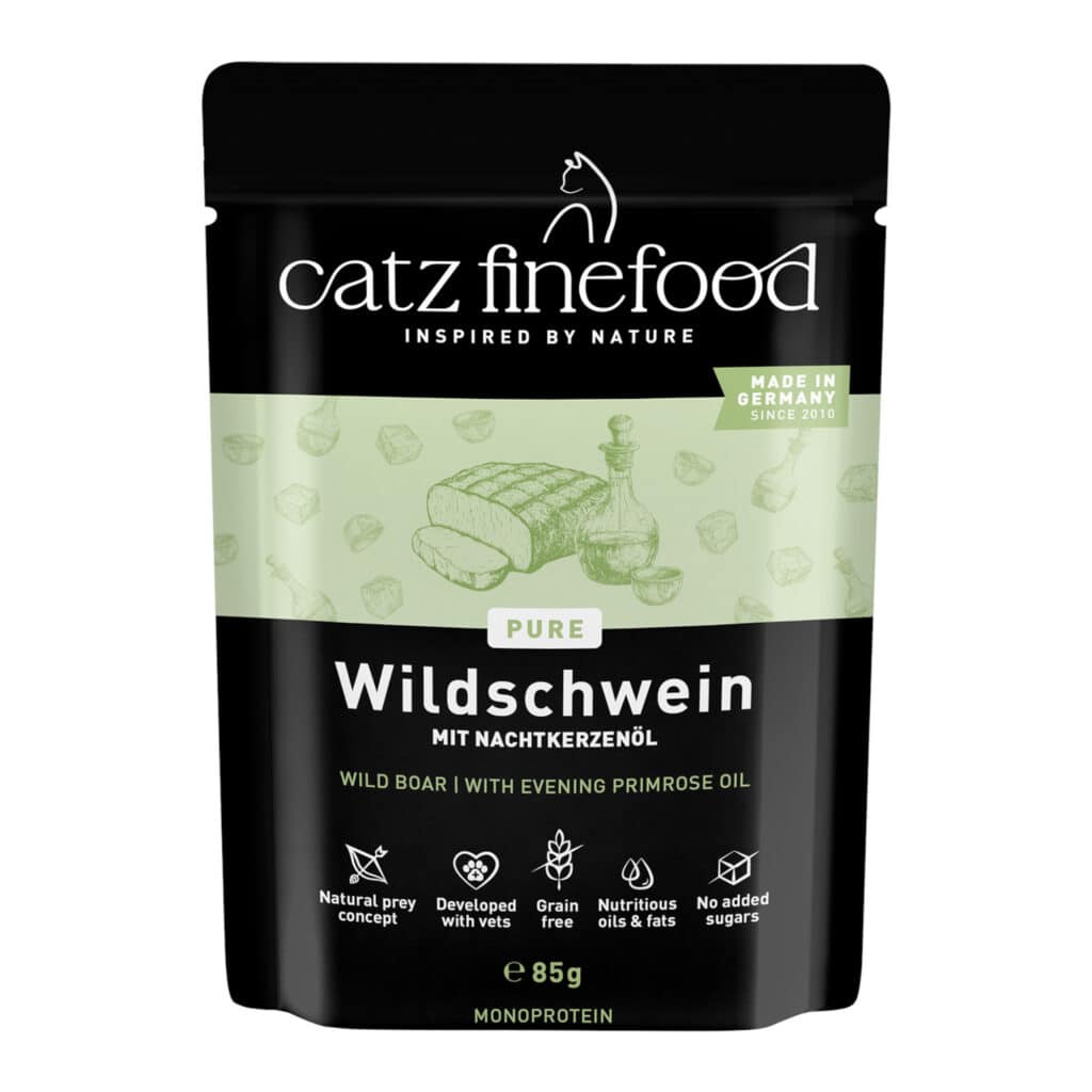catz finefood Pure Pouch – No.109 Wild zwijn – 8 x 85 g