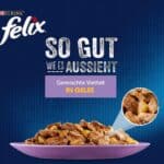 120x85g Rund/Kip/Kabeljauw/Tonijn Felix Elke Dag Feest Kattenvoer