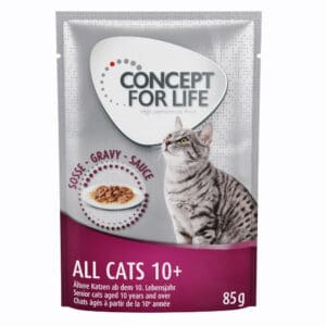 Concept voor het leven Alle katten 10+ - Bestel ook: 12 x 85 g Concept for Life All Cats 10+ in Saus