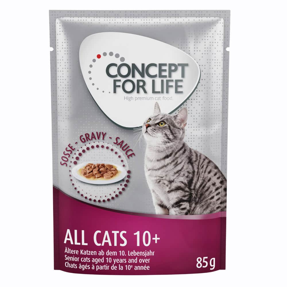 Concept voor het leven Alle katten 10+ – Bestel ook: 12 x 85 g Concept for Life All Cats 10+ in Saus