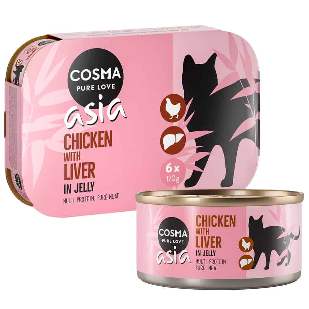 Cosma Thai / Asia in Gelei Kattenvoer 6 x 170 g Kip met Kippenlever