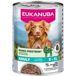 Dubbelpak: 12x 400g Eukanuba Special Care Adult Mono-Protein mit Lamm Hundefutter nass