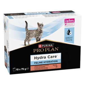 Dubbelpak: 20x75g zalmsmaak PURINA PRO PLAN Feline Hydra Care Kattenvoer nat