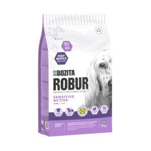 Dubbelpak: 2x3kg Bozita Robur Sensitive Graanvrij Active Lam droogvoer voor honden