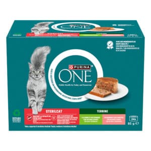 Dubbelpak: 48x85g Mixpack Purina One Sterilcat Terrine natvoer voor katten