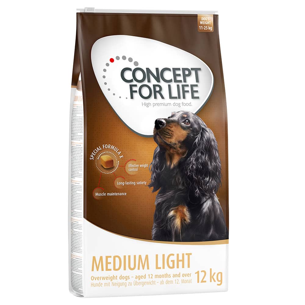 Concept for Life Grootverpakking Hondenvoer Medium Light – 2 x 12 kg