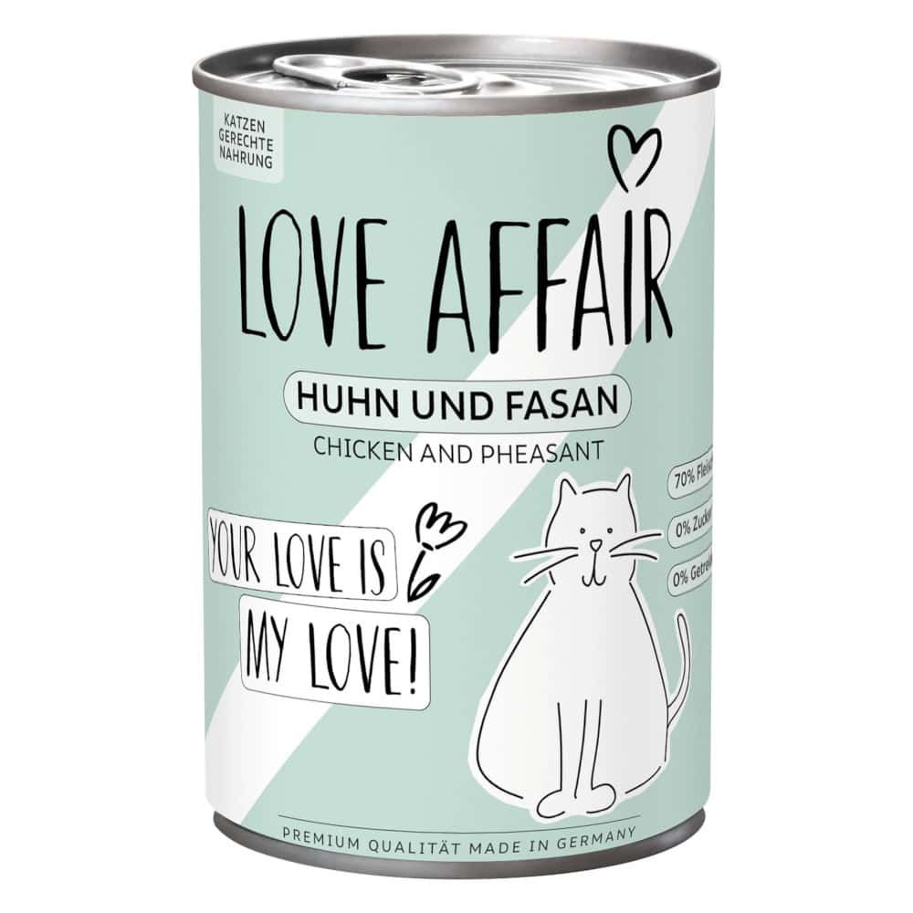 Economy pack 24x400g kip & Fazant Hardys LOVE AFFAIR natvoer voor katten