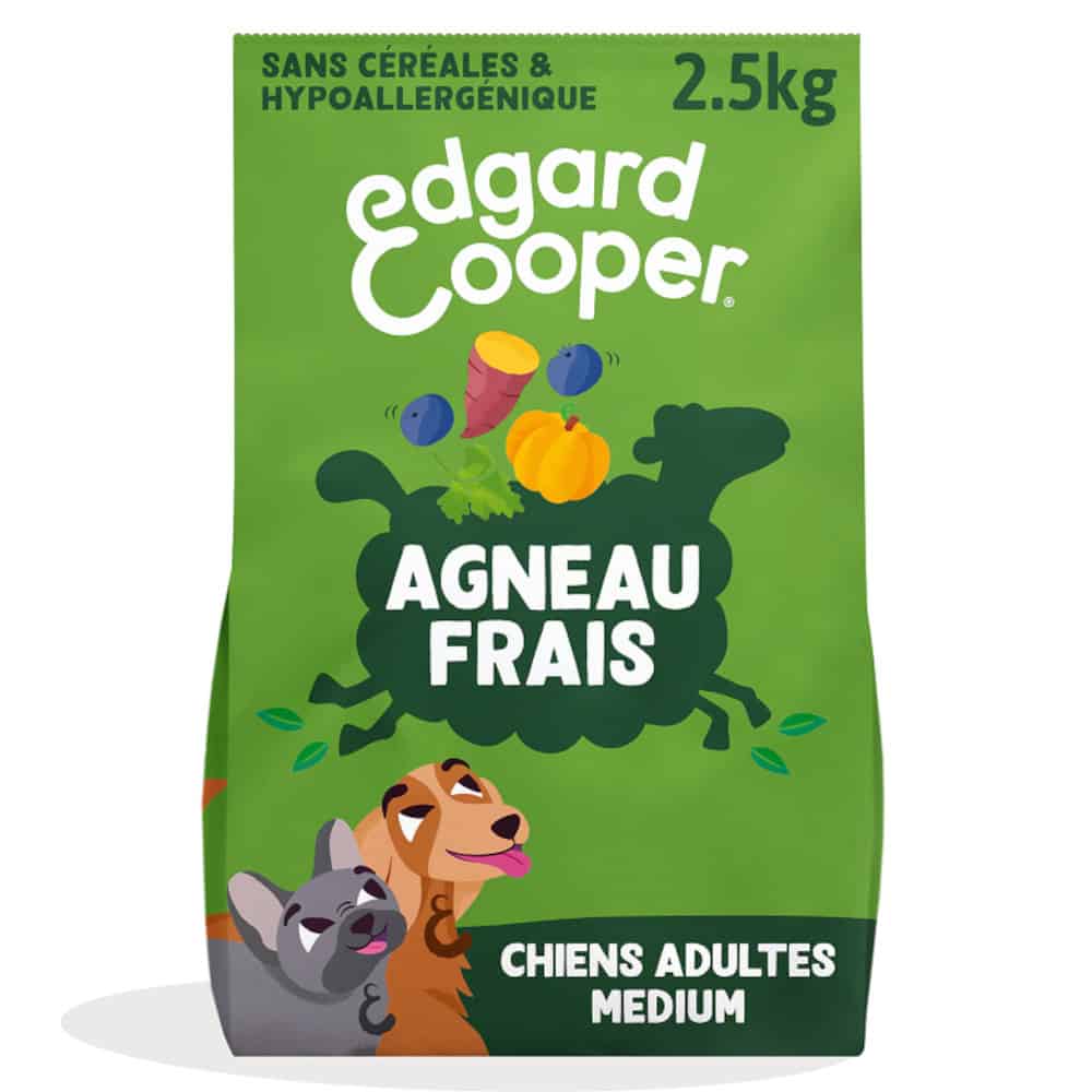 Edgard & Cooper Medium Adult Hond Lam graanvrij – 2,5 kg