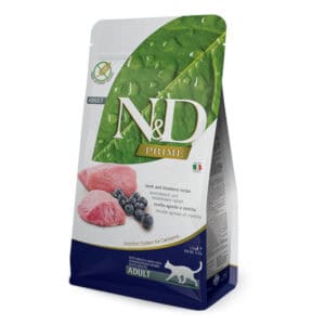 Farmina N&D Graanvrij Lam en Bosbessen Adult Kattenvoer - 1,5 kg