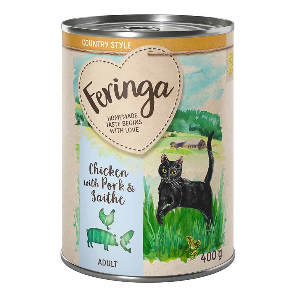 Feringa Country Style Menu – Kip, Koolvis, Varken – 6 x 400 g