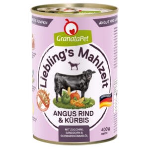 Granatapet Lievelingsmaaltijd 6 x 400 g Hondenvoer - Angus Rund & Pompoen